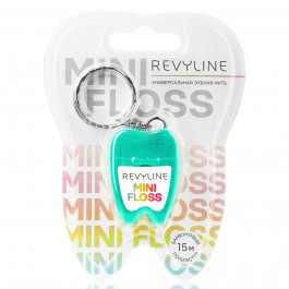 Зубная нить вощеная Revyline floss mini, полиэстер с бамбуковым углем, 15 м, бирюзовая